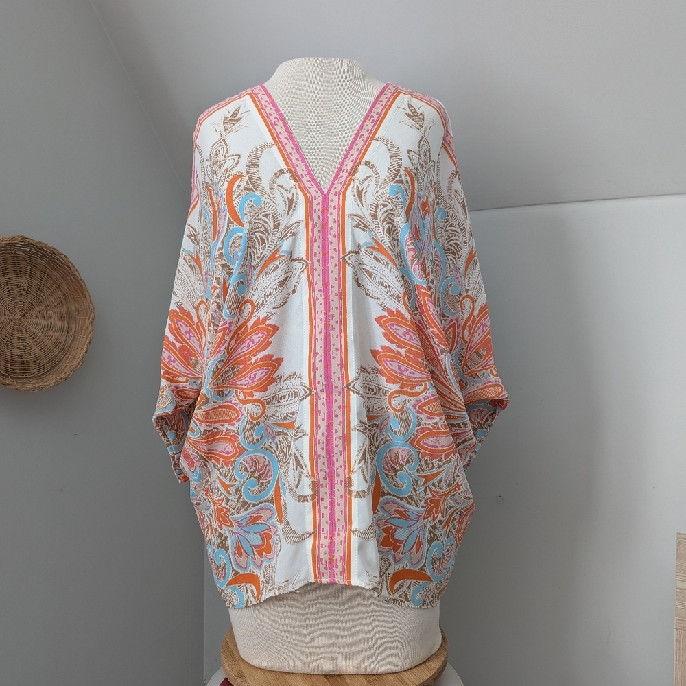 Rose + Olive Patterned Beach Cover Up